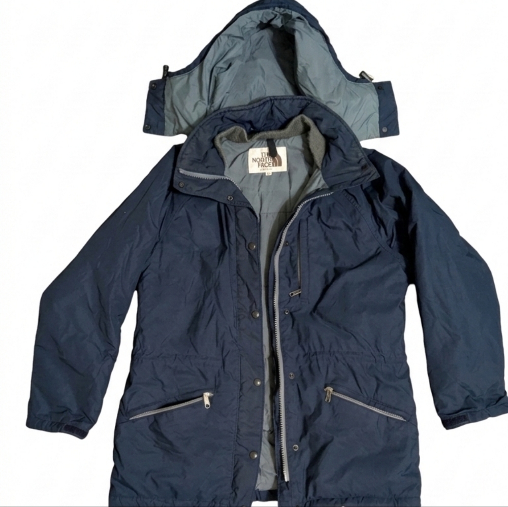 Vintage THE NORTH FACE Brown Label Parka Jacket Made in USA Women’s L Navy